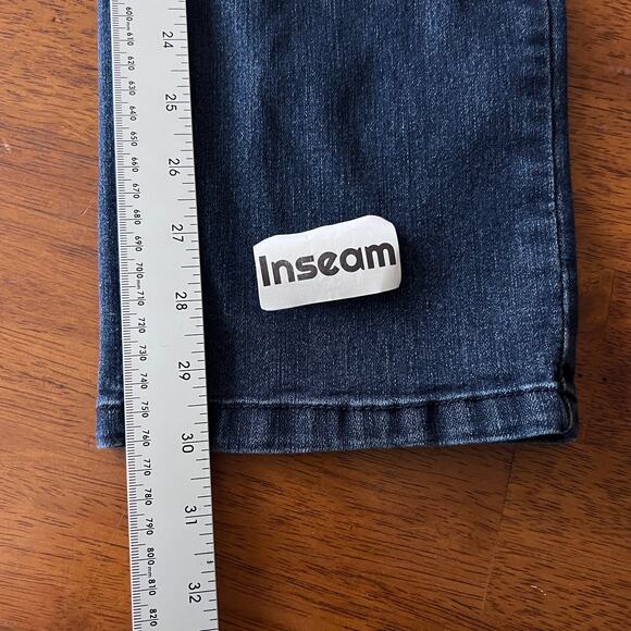 Democracy Women's 10 Ab Technology Jeans Stretch Slimming Ankle Casual Dark Wash - Picture 9 of 10